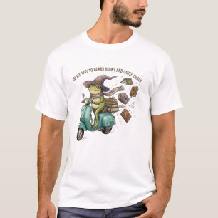 T-shirt Grenouille Magicien Drôle qui Thésaurise des Livre
