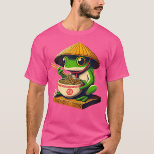 T-shirt Grenouille Manger Ramen Kawaii nouilles japonaises