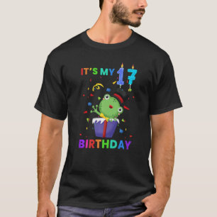 T-shirt Grenouille mignonne 17e grenouilles d'anniversaire