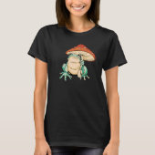 T-shirt Grenouille mignonne avec champignons Parapluie Cam (Devant)