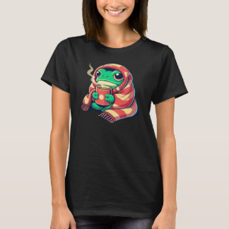 T-shirt Grenouille Mignonne et Douillette avec Boisson Cha