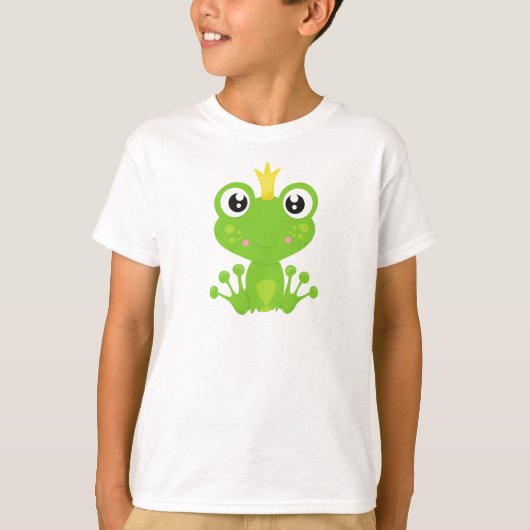 T-shirt Grenouille mignonne, Grenouille verte, Prince de g (Devant)