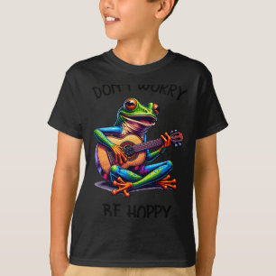 T-shirt Grenouille Mignonne Jouant De La Guitare Ne T'inqu