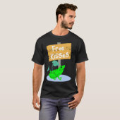 T-shirt Grenouille Mignonne Offrant des Bisous Gratuits (Devant entier)