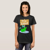 T-shirt Grenouille Mignonne Offrant des Bisous Gratuits (Devant entier)
