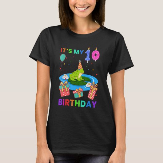 T-shirt Grenouille mûre 10e Anniversaire Grenouilles Graph (Devant)