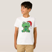 T-shirt Grenouille Noël Animaux d'hiver Grenouilles de Noë (Devant entier)