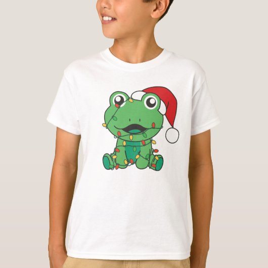 T-shirt Grenouille Noël Animaux d'hiver Grenouilles de Noë (Devant)