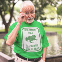 Grenouille Parking Seulement Signale Drôle Graphiq