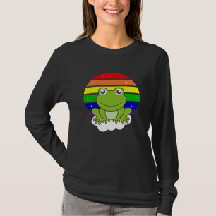 T-shirt Grenouille Parties scintillant arc-en-ciel Kawaii