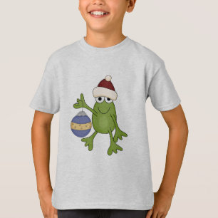 T-shirt Grenouille père Noël avec tee-shirts et cadeaux