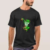 T-shirt grenouille petite mini poche vert mignon toxique P (Devant)