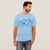 T-shirt Grenouille positive (bleue) (Devant entier)