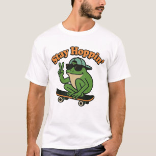 T-shirt Grenouille Rad sur un Skateboard Vibes Chi