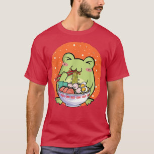 T-shirt Grenouille Ramen Kawaii Frog Manger Ramen Frog Noo