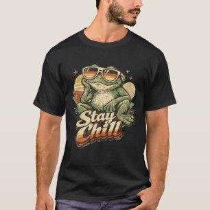 T-shirt Grenouille rétro bootleg vintage Restez cool Esthé