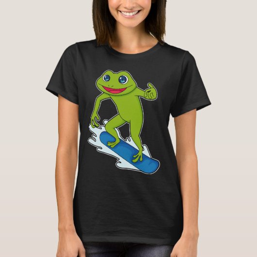 T-shirt Grenouille Snowboardeur Planche à neige (Devant)