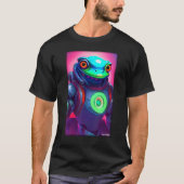 T-shirt grenouille spatiale futur cyborg robot (Devant)