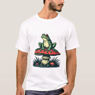 T-shirt Grenouille sur champignon Cottagecore Forêt de cha