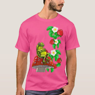 T-shirt Grenouille sur les fraises des champignons Mignonn