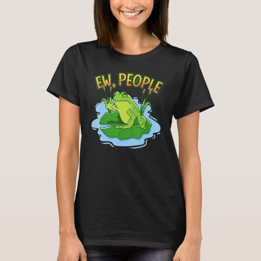 T-shirt Grenouille Sur Lily Pad Eau Ew Personnes (Devant)