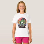 T-shirt Grenouille sur skateboard (Devant entier)
