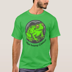 T-shirt Grenouille Texte Personnalisé Certifié Créature de