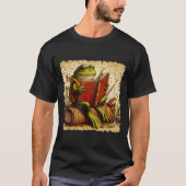 T-shirt Grenouille Toad Fishing Livre classique Frog Readi (Devant)