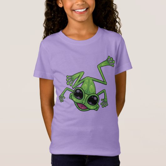 T-Shirt Grenouille verte heureuse (Devant)