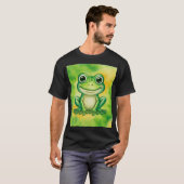 T-shirt Grenouille verte mignonne (Devant entier)