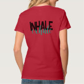 T-shirt Grenouille verte moderne Inhale Exhale | (Dos)