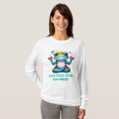 T-shirt Grenouille verte moderne Inhale Exhale | (Devant entier)