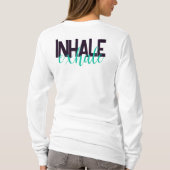 T-shirt Grenouille verte moderne Inhale Exhale | (Dos)