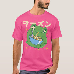 T-shirt Grenouille verte Ramen Kawai Cadeaux de nouilles G