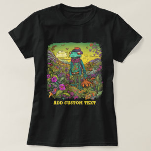 T-shirt Grenouille voyageuse forêt de fleurs sauvages Crap