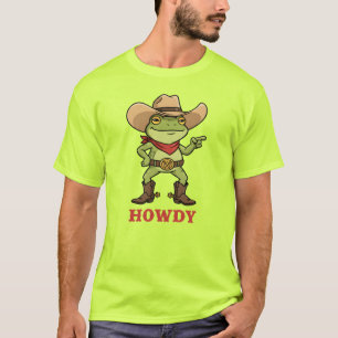 T-shirt Grenouille Western Yeehaw Salut Drôle de Cow-boy M