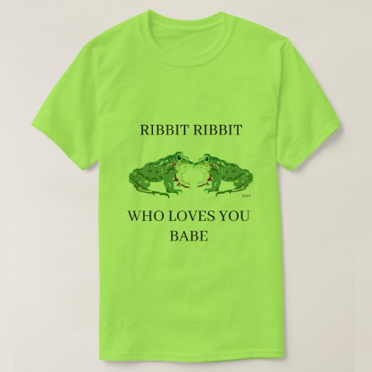 T-shirt grenouilles en amour Ribbit (Design devant)