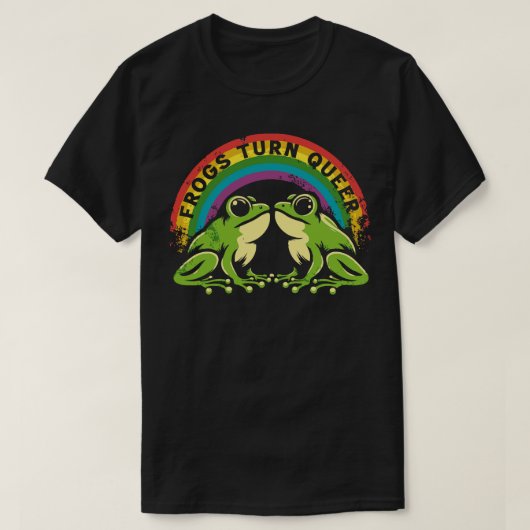 T-shirt Grenouilles Tourner Queer (Design devant)
