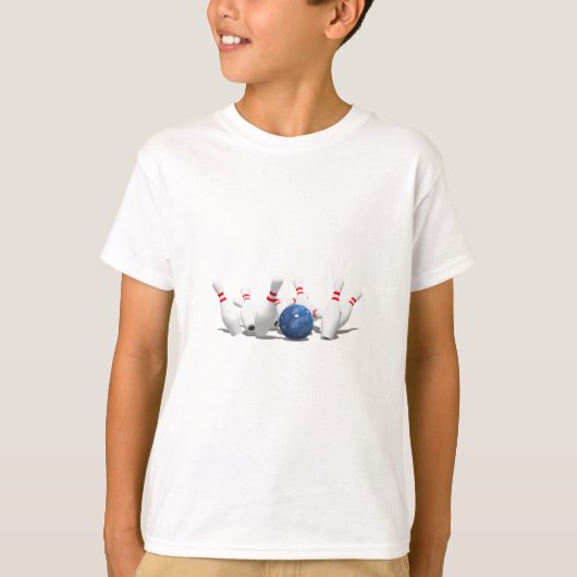 T-shirt Grève ! Boule de Bowling & Épingles : (Devant)