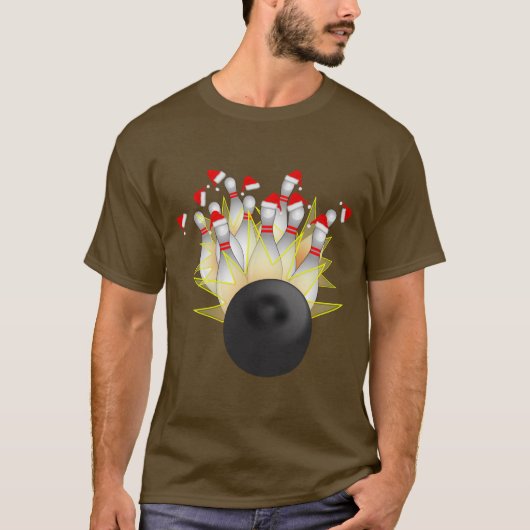T-shirt Grève du bowling de Noël (Devant)