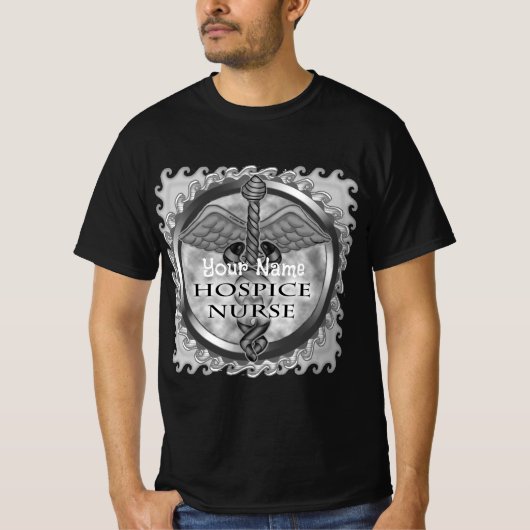 T-shirt Grey caduceus Hospice Nurice Nurice (Devant)