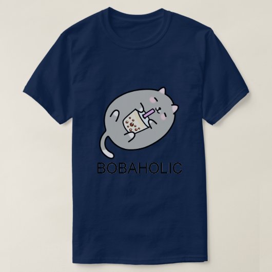 T-shirt Grey Chubby Boba Chat a besoin de plus Boba 1 (Design devant)