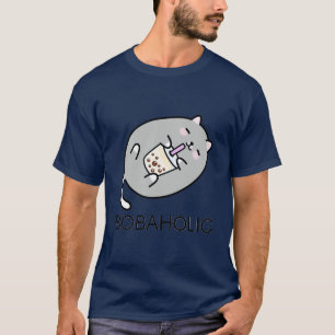 T-shirt Grey Chubby Boba Chat a besoin de plus Boba 1