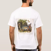 T-shirt Grey Fox / Grey Fox Audubon's American Quadrupeds (Dos)