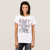 T-shirt Grey Fox Mom and Cub - Best Mom Ever (Devant entier)