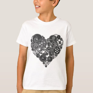 T-shirt Grey Gears Heart