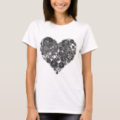 T-shirt Grey Gears Heart (Devant)