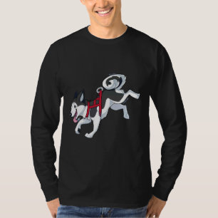 T-shirt Grey Husky Running
