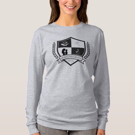 T-shirt Grey Mom University est. 2022 (Devant)