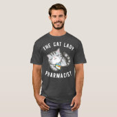 T-shirt Grey Tabby Chat Pharmaciste Kitty Druggist Tee (Devant entier)